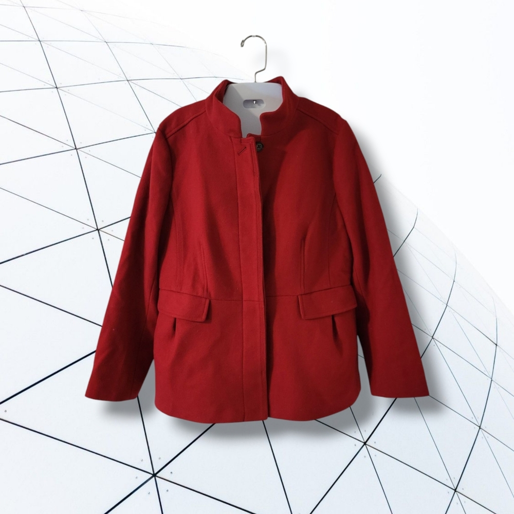 Banana Republic | Gorgeous Red Italian Fabric Wool Blend Coat (SIZE LP)